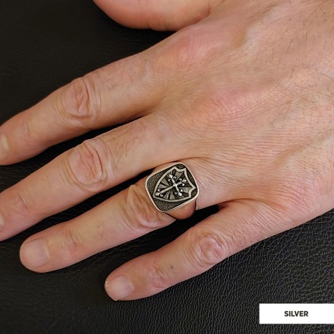 Cross and Shield Ring, Faith Jewelry, Christian Armor Jewelry, Knight's Cross and Shield Ring, Symbol of Protection and Faith, Gift for Himself