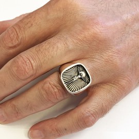 Crucified Jesus Square Ring