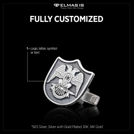 Custom Design 925 Sterling Silver Masonic Cufflink