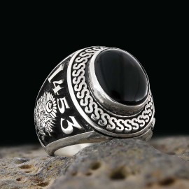 Custom Design Ottoman Style Coat of Arms Signet Ring