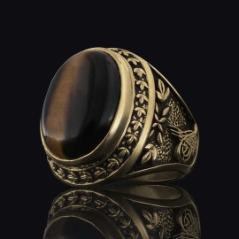 Custom Design Ottoman Tughra - State Coat of Arms Ring