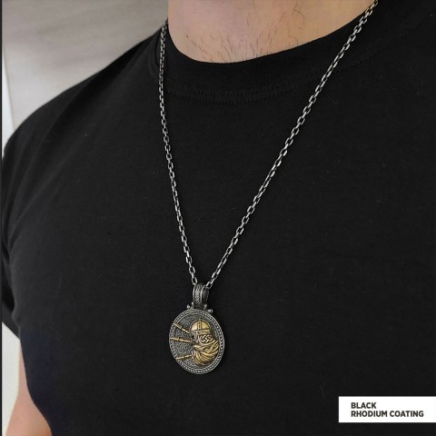 Custom Design Round Shaped Three Spear Viking Necklace