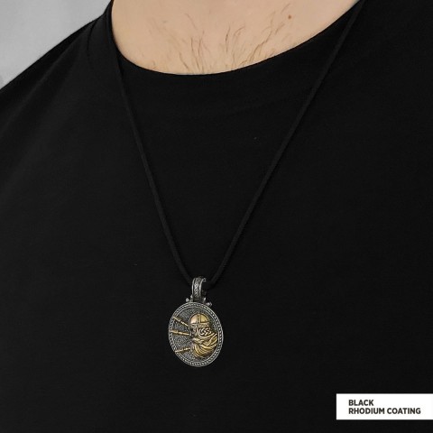 Custom Design Round Shaped Three Spear Viking Necklace
