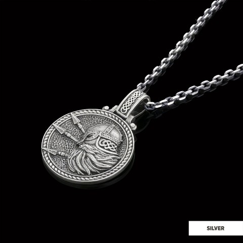 Custom Design Round Shaped Three Spear Viking Necklace