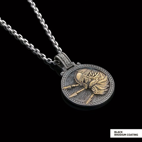 Custom Design Round Shaped Three Spear Viking Necklace