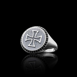 Custom Design Silver Cross Women Ring