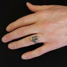 Custom Design Silver Men Masonic Ring