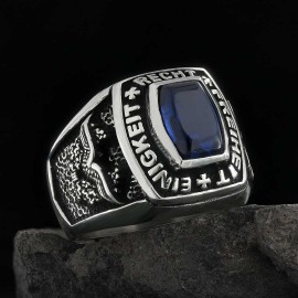 Custom Design Stony Einigkeit Recht Freiheit Germany Ring