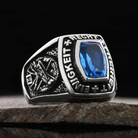 Custom Hand Made Einigkeit Recht Freiheit Germany Ring