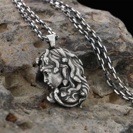 Custom Made 925 Sterling Silver Medusa Pendant