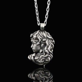 Custom Made 925 Sterling Silver Medusa Pendant