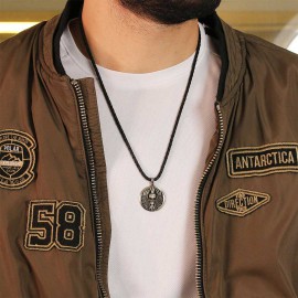 Custom Made Round Winged Skull Necklace