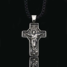 Custom Made Silver Jesus Cross Pendant
