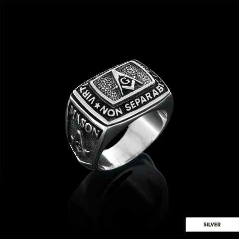Custom Mason Compass Ring, Master Mason Ring, Elegant Masonic Ring