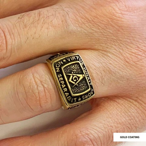Custom Mason Compass Ring, Master Mason Ring, Elegant Masonic Ring