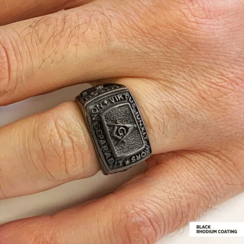 Custom Mason Compass Ring, Master Mason Ring, Elegant Masonic Ring