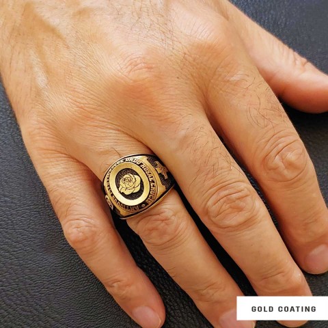 Custom Rosae Crucis Ring, Amorc Jewelry, Spiritual Emblem of the AMORC Ring