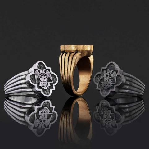 Custom Rousea Crucis Order Ring, Spiritual Symbol of Ancient Ring, Rosicrucian Cross Ring Amorc Ring