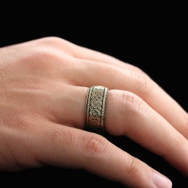 Customizable Braided Band Wheat Woven Wire Twisted Silver Wedding Ring