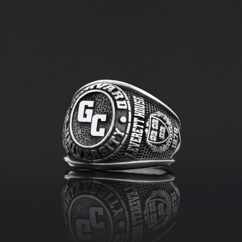 Customized High School Ring, Graduation Collage Ring, Harvard University Ring