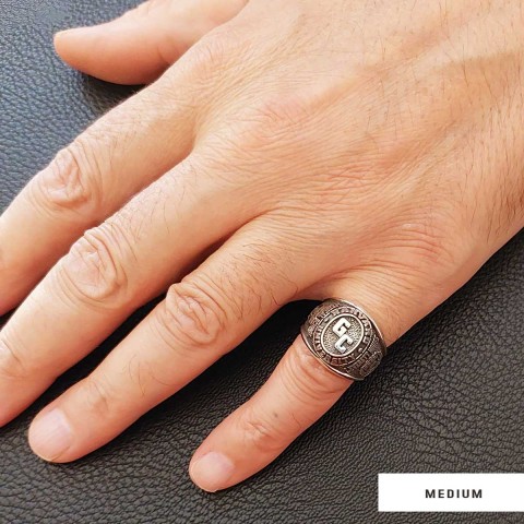 Customized High School Ring, Graduation Collage Ring, Harvard University Ring