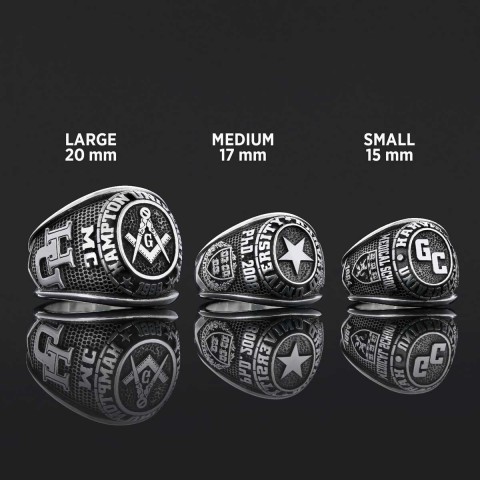 Customized High School Ring, Graduation Collage Ring, Harvard University Ring