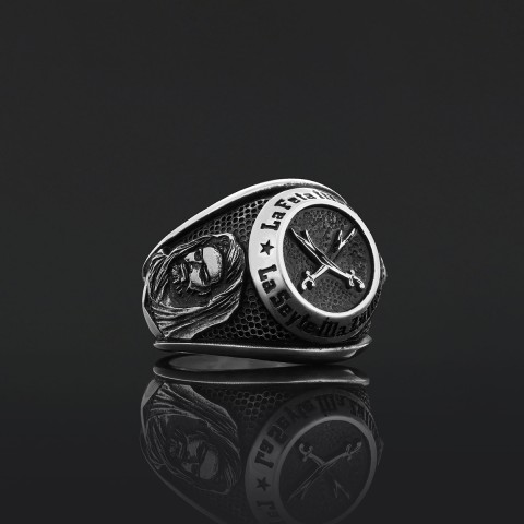 Dhulfiqar Sword Round Ring, Islamic Zulfiqar Sword Jewelry, Zulfiqar Face Ring, Hz Ali Ring Gift, Zulfiqar Jewelry, Muslim Silver Jewelry