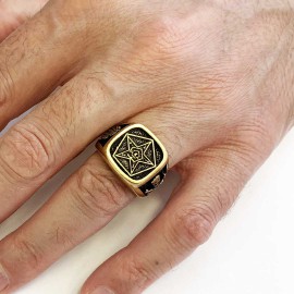 Special Square Eastern Star Masonic Ring, Freemason Ring, Master Mason Rings