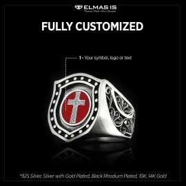 Enamel Cross Ring