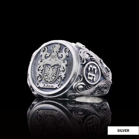Family Coat of Arms Ring, Special Design Family Ring