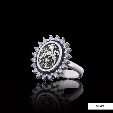 Family Crest Stone Ring, Women's Ring, Gift for Him