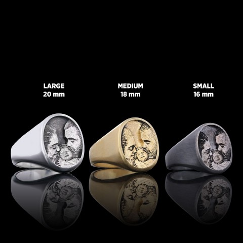 Family Photo Ring, Timeless Family Photo Square Ring, Personalized for You