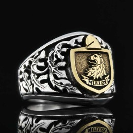 Celtic Design Mulloy Family Ring, Personalized Heritage Crest Ring