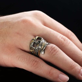 Sterling Silver Filigree Skull Ring