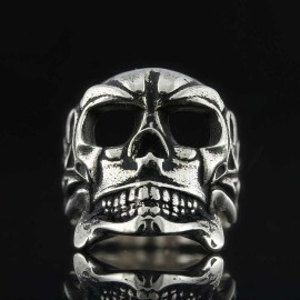 Sterling Silver Filigree Skull Ring