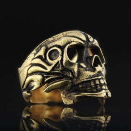 Sterling Silver Filigree Skull Ring