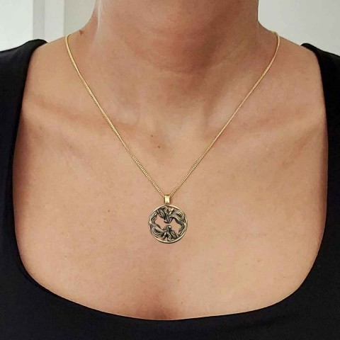 Gemini Pendant, Sterling Silver Gemini Necklace, Handmade Gemini Jewelry, Horoscope Gemini Necklace