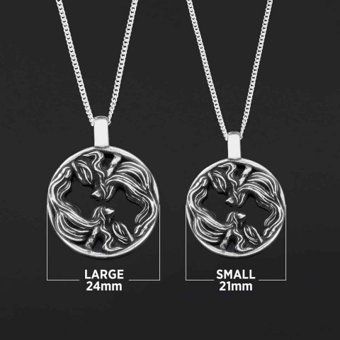 Gemini Pendant, Sterling Silver Gemini Necklace, Handmade Gemini Jewelry, Horoscope Gemini Necklace
