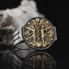 Gemini Zodiac Round Ring