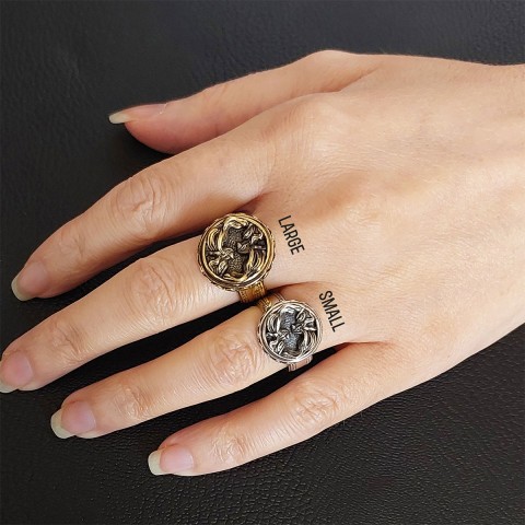 Gemini Zodiac Silver Ring