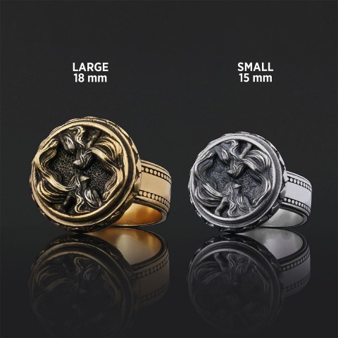 Gemini Zodiac Silver Ring