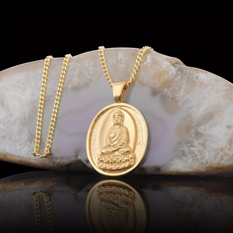 Goddess of Mercy Necklace, Buddha Pendant, Buddha Silver Necklace, Religious Necklace, Buddhist Gift