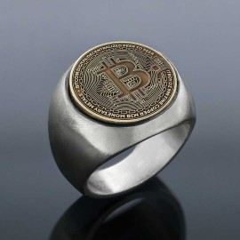 Gold Bitcoin Souvenir Ring