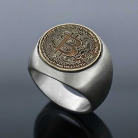 Gold Bitcoin Souvenir Ring