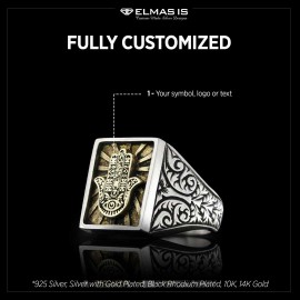 Hamsa Silver Jewish Ring