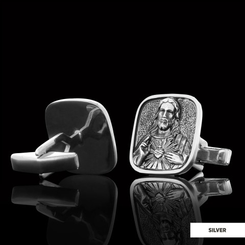 Handcrafted Square Jesus Cufflinks, Christ Religious Cufflinks, Christian Cufflinks, Religious Jewelry, Christ Gold Plated Cufflinks, Messiah Accessory