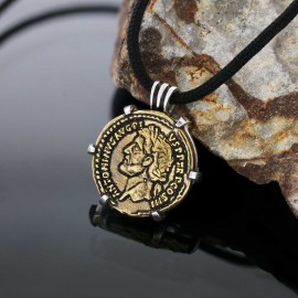 Handmade Antoninus Pius Aureus Roma Coin Women Pendant