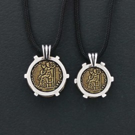 Handmade Antoninus Pius Aureus Roma Coin Women Pendant