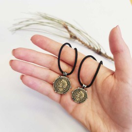 Handmade Antoninus Pius Aureus Roma Coin Women Pendant