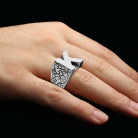 Handmade Celtic Sterling Silver Letter K Ring